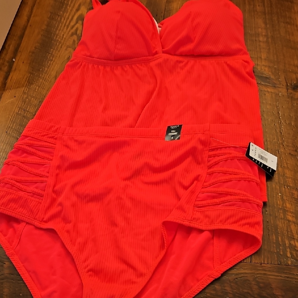 NWT Torrid Bold Orange 2 Piece Swimsuit